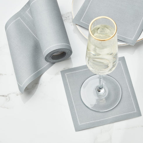 Cotton Cocktail Napkin - Grey - 4.3 x 4.3 in - 50 units per roll