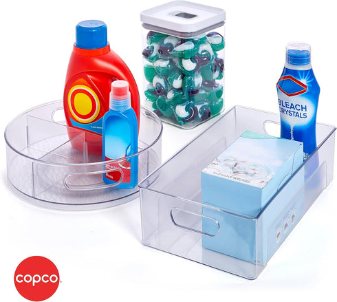 Copco Food and Organization Storage Container, 4.43-Quart with Airtight Lid, Clear