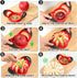 3.5 Inch 12 SCHVUBENR Apple Slicer with Sharp Blades - Professional Apple Cutter - Stainless Steel Apple Corer - Super