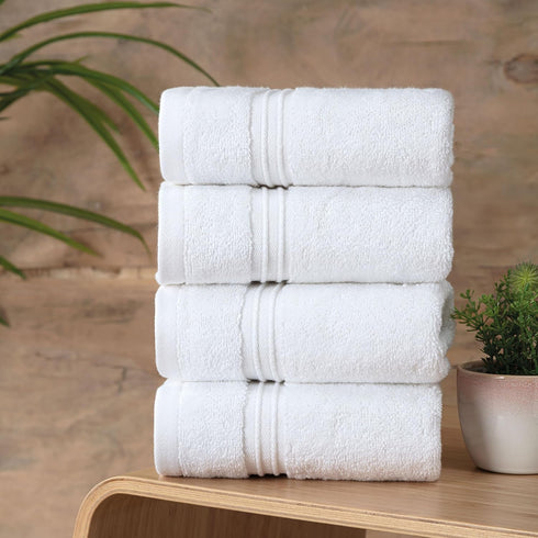 Set 4-Piece 100% (13 13 Inch) Milara Turkish Super-Plush Wash Cloths | Premium Cotton Washcloths Absorbent, Durable