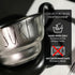 YDDistinct Set (8 oz) Volcanic Ash Titanium Finish Coffee Mug and Saucer | Modern Sculptural Ceramic Cup for Espresso