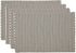 Piper Classics Farmhouse Ticking Stripe Gray Placemats with Rickrack, Set of 4, 12" x 18", Kitchen & Dining Decor