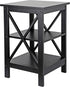 3-Tier ZENY Nightstand Sofa Side Table End Table with Storage Shelf for Living Room, Bedroom, Office, Apartment, Easy