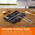 4-Piece Set Amazon Basics Stainless Steel BBQ Grilling Tool with Carry Bag, Rust-Resistant, Dishwasher Safe