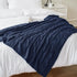 Battilo Navy Cable Knit Throw Blanket, Super Soft Cozy Decorative Knitted Blanket for Couch, Bed, Sofa, Chair 50"x60"