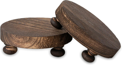 Romadedi Farmhouse Wood Riser for Display- 2 pcs Rustic Decor Mini Wooden