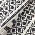USTIDE Black & Cream Cotton Rug, Boho Rag Rug, Washable Farmhouse Bath Doormat, 2’×3’