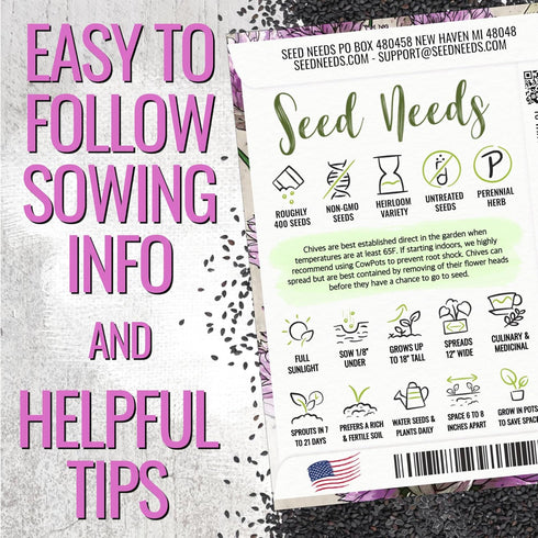 Pack (12 Packets Seed Needs Herb Seeds Variety Culinary Herb Collection Individual for Planting Indoors or Outdoors)