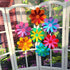 10 inch Giant 3D Rainbow Paper Flower with Stickers for Flower Wall Stickers Room Decor Kids Nursery Classroom Wedding Backdrop Pack of 7 (Rainbow)