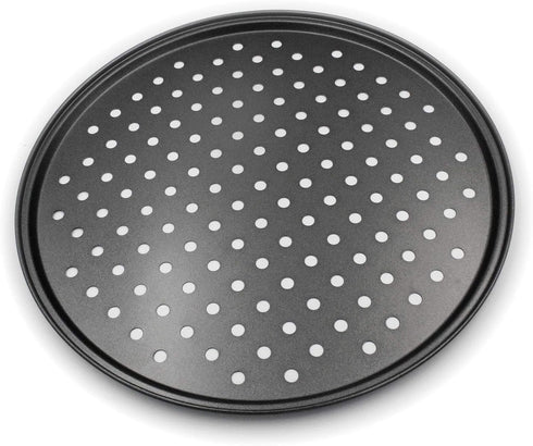 Handook Nonstick Pizza Pan for Oven, Carbon Steel Pizza Baking Pan with Holes, 12 Inch