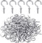 Aylifu 100pcs 3/4" Silver Metal Cup Hooks, Screw-in Hooks for Hanging Plants, Mugs, Jewelry, Decor, Organizer