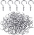 Aylifu 100pcs 3/4" Silver Metal Cup Hooks, Screw-in Hooks for Hanging Plants, Mugs, Jewelry, Decor, Organizer