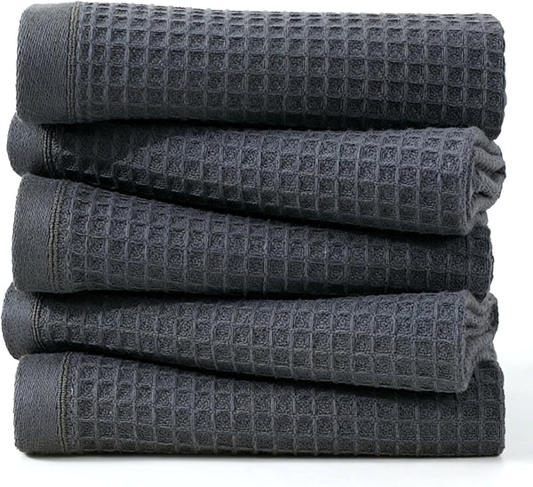 Kitchen Towels and Dishcloths Sets, 14 X 14 Inches, Absorbent Dish Towels