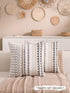 18x18 Inch Set 2 Boho Chenille Tufted Couch Throw Pillow Covers of Farmhouse Striped Decorative Pillow Covers Accent