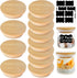 Oui Yogurt Jar Lids - 12 pack Oui Lids - Natural Bamboo