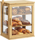 WOWLIVE Bamboo Bread Box for Kitchen Countertop, Large 3 Layers Bread Storage