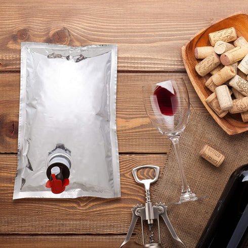 Zonon 6 Pieces Wine Purse Refill Bags - Reusable Refillable Storage Pouch for Wine Cools, Holders, Carriers (1.5 L)