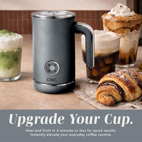 4-in-1 2-Minute COOK WITH COLOR Electric Milk Steamer and Frother - Heating and Frothing, Hot and Cold Foam Maker