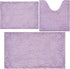 Bathroom Rugs Chenille 3-Piece Extra Soft and Absorbent Shag Bathroom Mats, Machine Wash Mat, Strong PVC Non-Slip