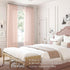 Pinch 84 Inch 2 Light Pink Linen Curtains Pleated Length Panels for Nursery Baby Girls Bedroom Semi Sheer Light