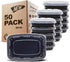 Freshware Meal Prep Containers, 50 Pack 1 Compartment with Lids, BPA Free Food Storage Bento Box
