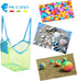 Mesh Beach Bag, Foldable Large Children's Storage Bag for Beach, Clothes, Towels, and Shells