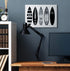Stupell Industries Fashion Designer Surf Boards, Black Silver Watercolor Canvas Wall Art, Designed by Amanda Greenwood,
