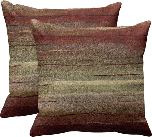 Emvency Set of 2 Throw Pillow Covers, Western Tribal Geometric Brown Southwest Decorative Pillow Case, 18 x 18 Inch