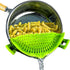 Performore Compact Universal Silicone Snap-On Pot Strainer – Heat-Resistant Clip-On Food Colander, BPA-Free