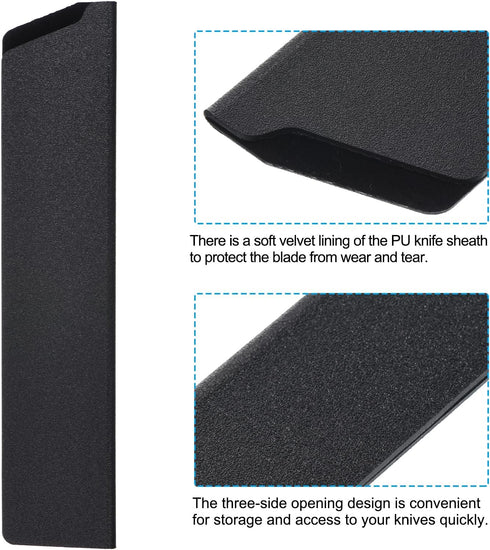 PATIKIL ABS Knife Cover Sleeves for 10" Kitchen Knife, Universal Blade Protector Sheath for Home Kitchen, Black