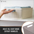 BINO Woven Plastic Basket Small (Natural), 5-Pack, THE JUTE COLLECTION, Stylish Home Organization Storage
