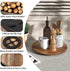 Lazy Susan Turntable for Cabinet: Acacia Wood Organizer for Kitchen Countertop and Bathroom Decor, 12 Inch