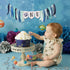 HUHJRUAR 1st Outer Space Planets High Chair Banner - Astronaut Rocket Birthday Boy High Chair ONE Banner - First Trip