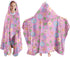 JOPJOLIW Girls Hooded Bath Towel, Toddler Bath Towel 30"X50", Cute Flower Poncho Towels