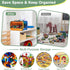Mecozone 4 Set PCS Toys Storage Bag, Classic Bricks Building Storage Bag, Travel Case for Building Toys, Puzzles