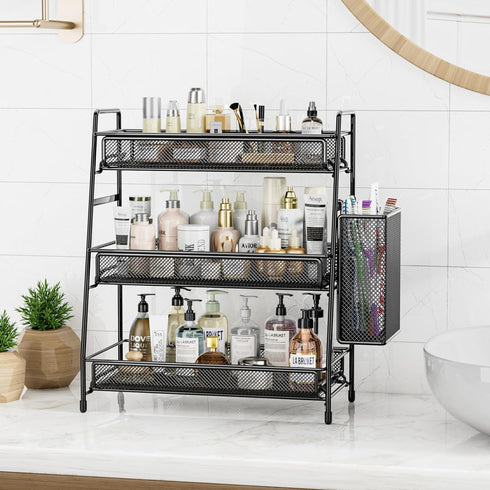Countertop 3 Counter EKNITEY Bathroom Organizer Shelf - Tier Spice Rack Metal Makeup Rack Small Coffee Station