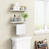 Set 2, Forbena Bathroom Shelves for Wall of White Nursery Floating Book Shelves for Kids Room, Small Wall Mount