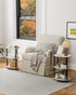 3-Tier Round Pedestal End Table - Oval Accent Table for Small Spaces, Rustic Wood and Metal Couch Side Table