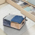 Fixwal 2pcs Clear Clothes Organizer Storage Bags, Foldable PVC Organizers with Zipper for Bedding Sets & Closet