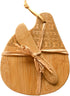 Totally Bamboo Tonga Serving Board and Spreader Set, 7-1/2" x 8-1/2"
