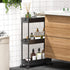 3 SPACEKEEPER Slim Rolling Storage Cart, Tier Bathroom Storage Organizer Laundry Room Utility Cart Mobile Shelving