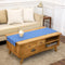 Solino Home Dusty Blue Table Runner 48 Inches - Cotton Linen Hemstitch