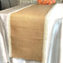 Artsy Crafts 13x108 inches Natural Burlap Table Runner with Crochet Lace, Rustic Table Mats for Boho Wedding, Baby