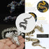 LIYAOLI 3D 9 Inch Metal Printed Articulated Chinese Dragon Figurine Statue Bookshelf Decor Black Flexible Joints Luck