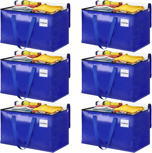 EpicTotes Moving Bags, Storage Bags with Sturdy Handles and Heavy Duty Zippers, Storage
