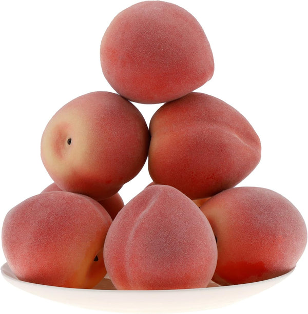 Gresorth 6pcs High Grade Fake Peach Decoration Artificial Realistic Fruit Model for