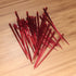 BambooMN Triangular Prism Plastic Fruit Appetizer Cocktail Pick, 3.5" (9cm), Red, 1,000 Pieces