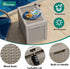 32 YITAHOME Gallon Deck Box, Resin Storage with Lockable Lid & Side Handles, Indoor Outdoor Small Container for Patio