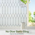 Windimiley Window Privacy Film, Stained Glass Frosted Clings, Moroccan Lattice Decorative Coverings, UV Sun Blocking,