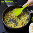 GEEKHOM 4 Pieces Silicone Spoons, Large Heat Resistant Kitchen Utensils, Non-stick Stirring Spoons for Cooking & Baking